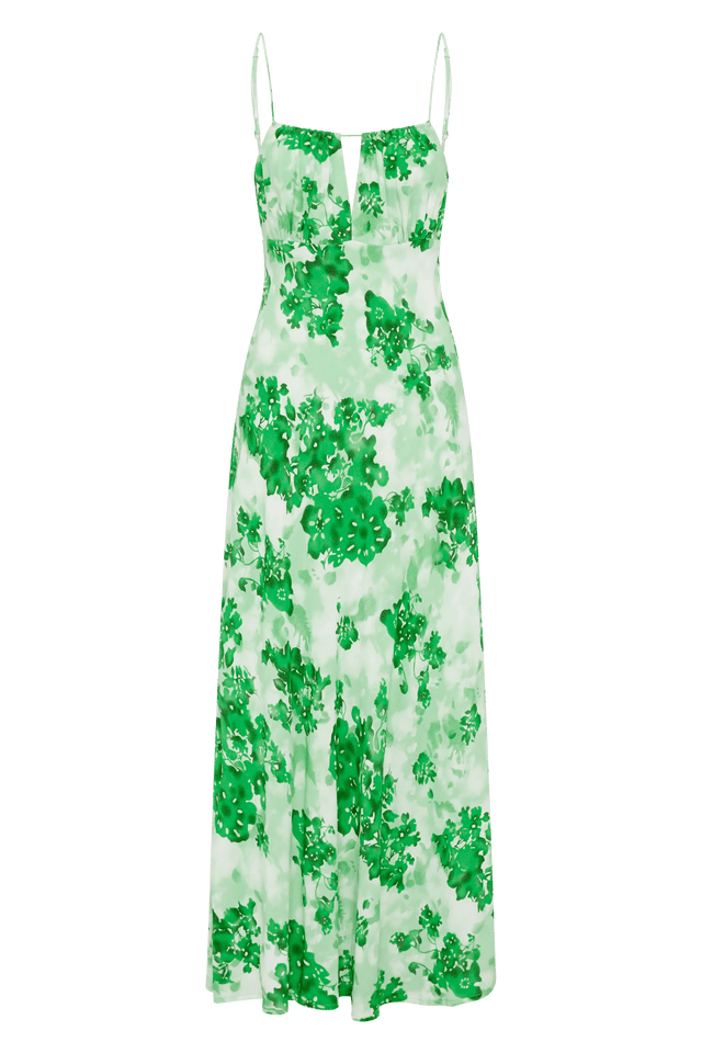 San Paolo Midi Dress Rosella Floral Green