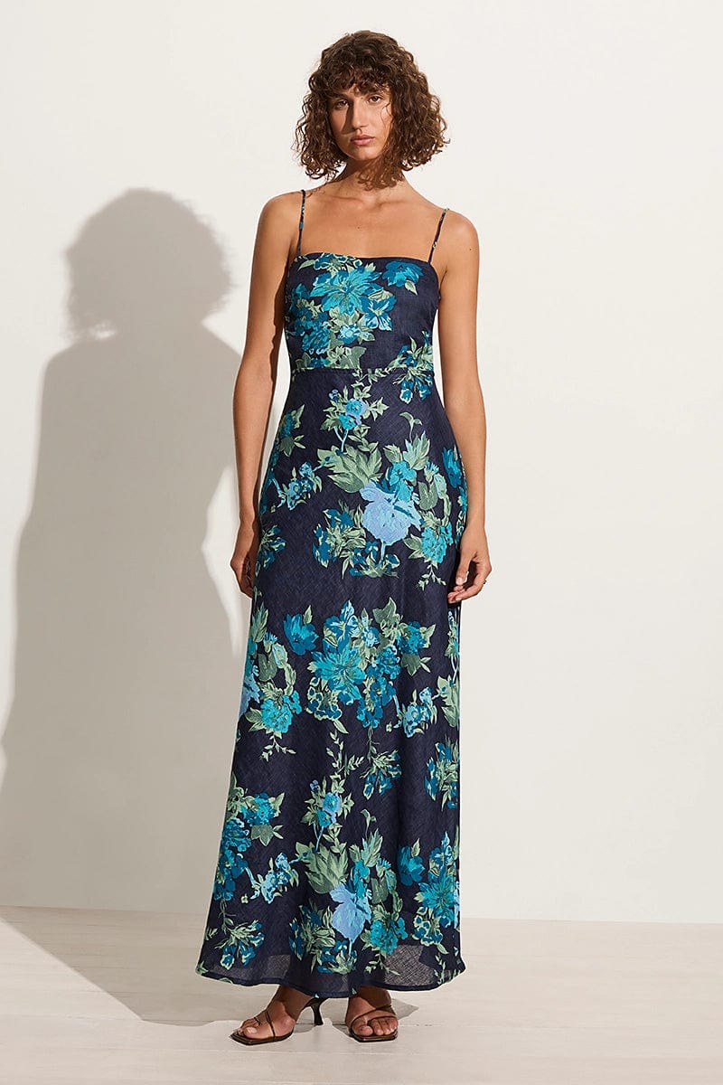 Garcia Maxi Dress Escala Floral Navy