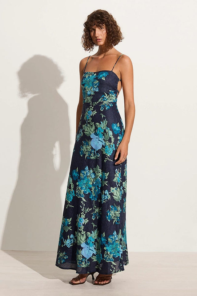 Garcia Maxi Dress Escala Floral Navy - Faithfull the Brand Garcia Maxi Dress Escala Floral Navy - Faithfull the Brand