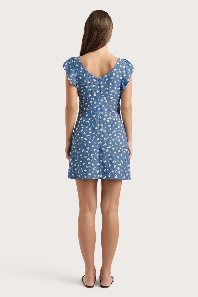 Milau Mini Dress Floral Blue