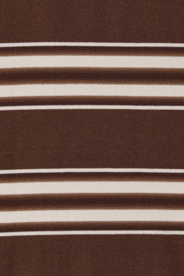 Santiago Polo Dress Ombre Stripe Macro Carob