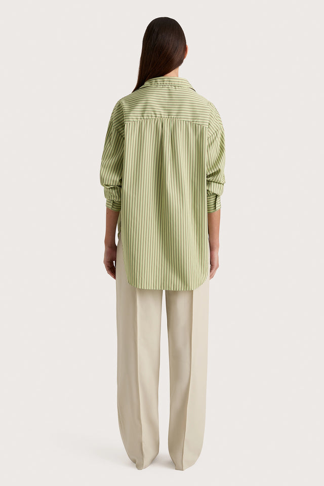 Freja Shirt Green Stripe