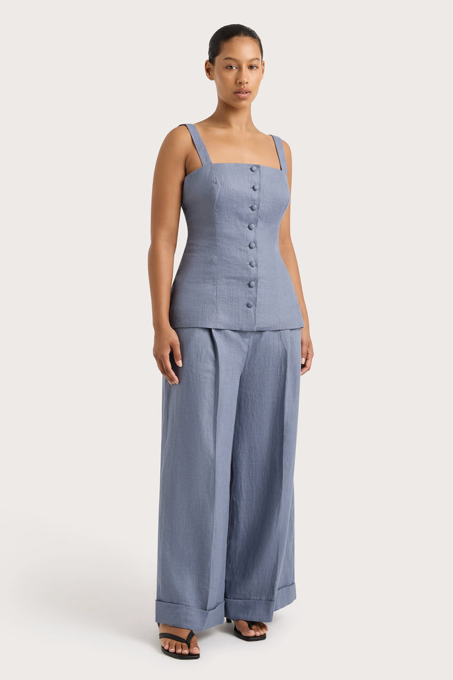 Clove Trouser Cornflower Blue – Faithfull the Brand Clove Trouser Cornflower Blue – Faithfull the Brand