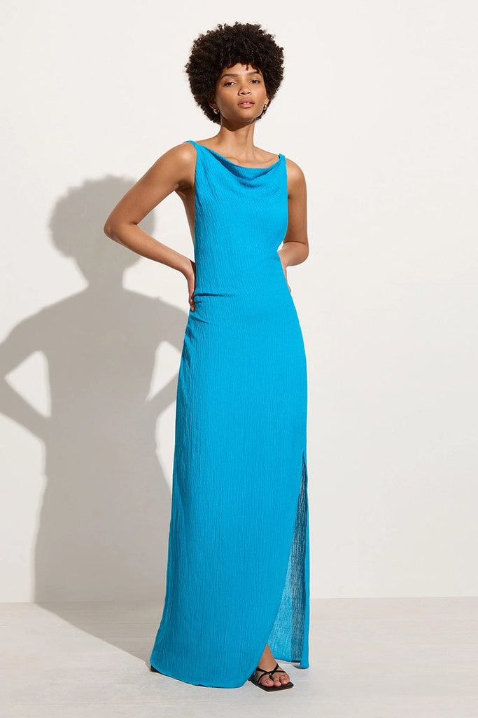 Turquoise blue maxi dress best sale