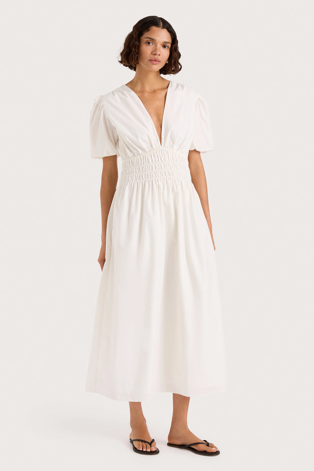 Grace Midi Dress White