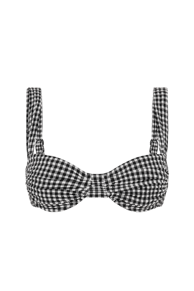 Sol Bikini Top Seersucker Gingham