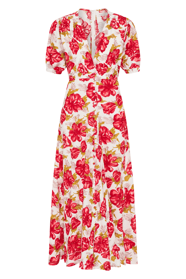 Bellavista Midi Dress Isadora Floral Red