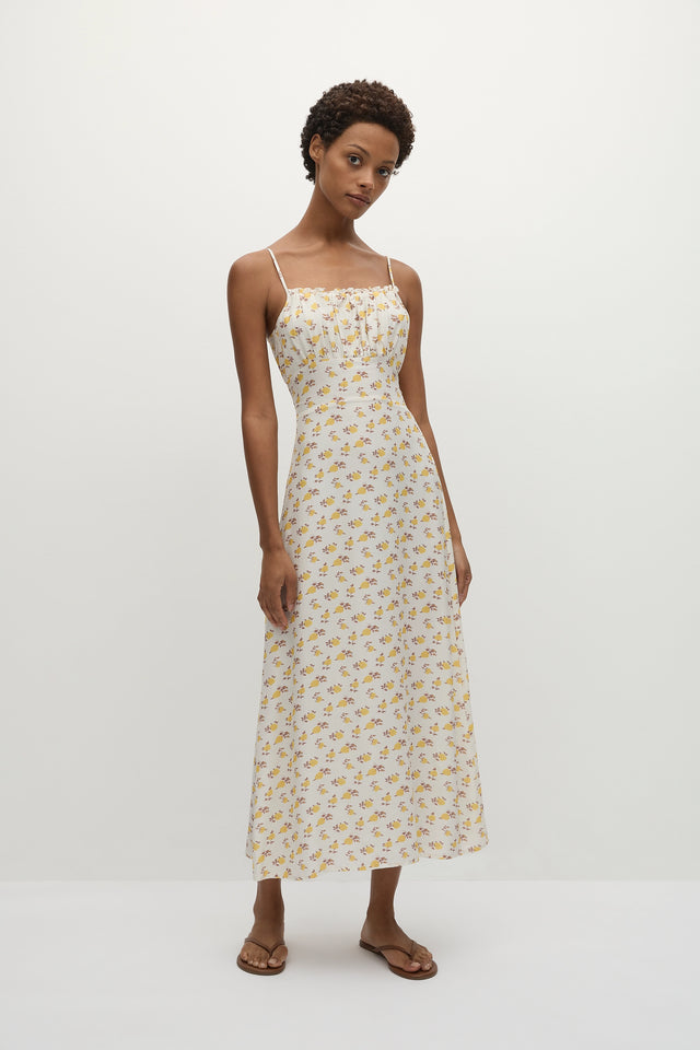 Phaedra Midi Dress Hazy Rose Canary