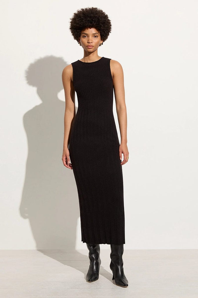 Black knit shop dress