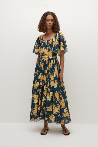 faithfull the brand nora midi dress Belen Maxi Dress Nora Floral Navy