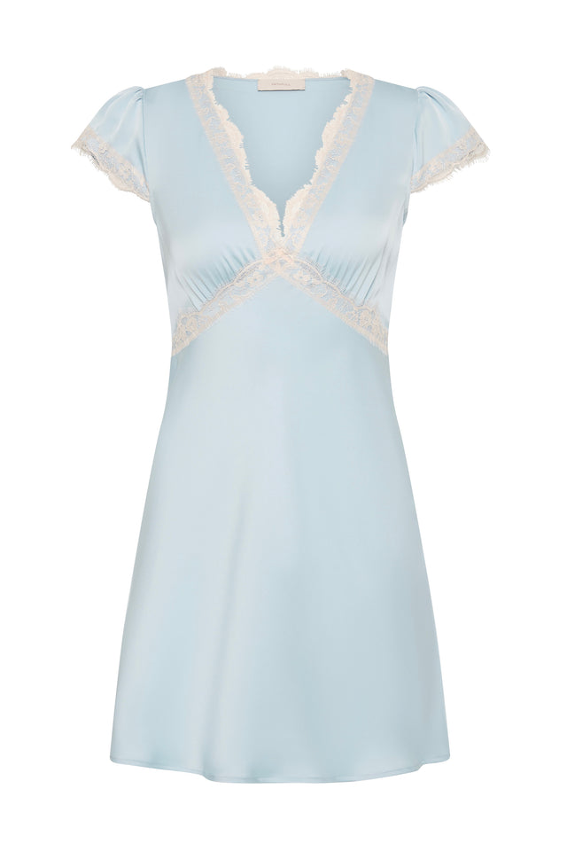 Verena Mini Dress Vintage Blue - Faithfull the Brand INT Verena Mini Dress Vintage Blue - Faithfull the Brand INT