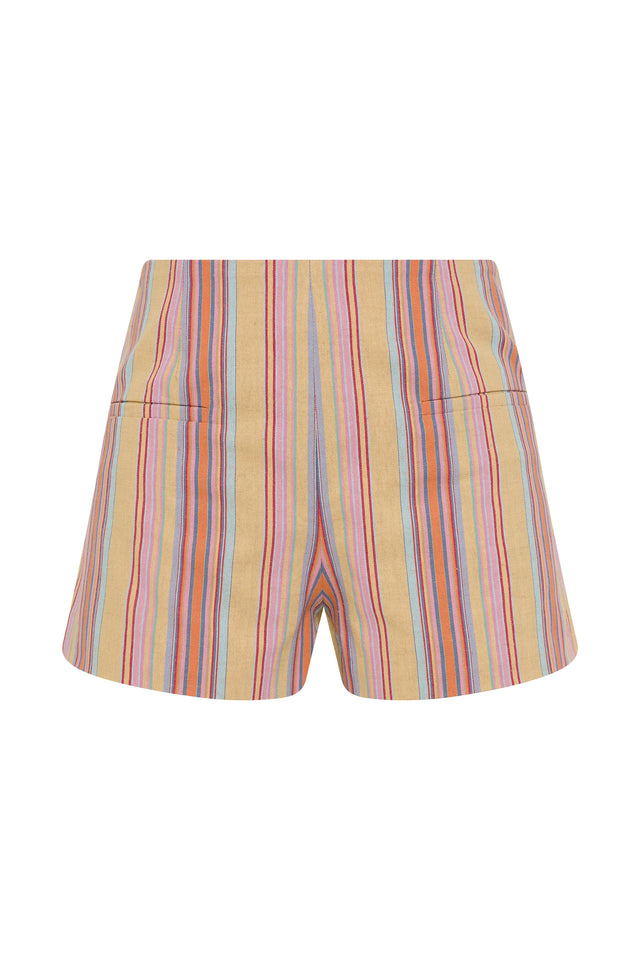 Aurora Mini Short Agua Stripe Mustard