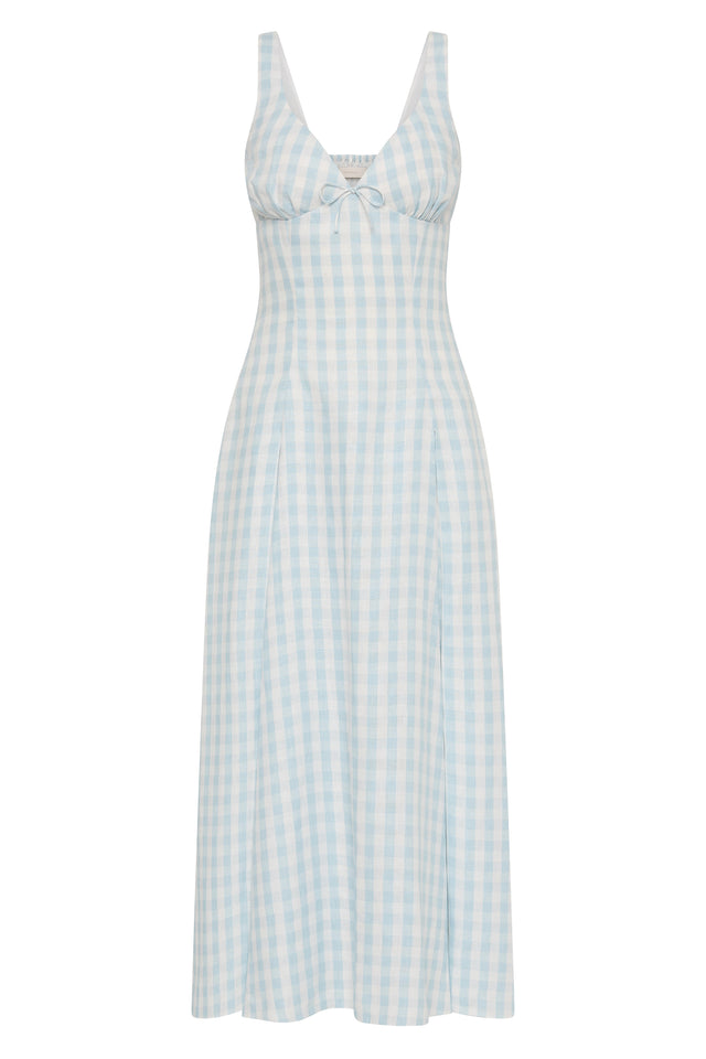 Adalee Midi Dress Sky Blue Gingham - Faithfull the Brand INT Adalee Midi Dress Sky Blue Gingham - Faithfull the Brand INT