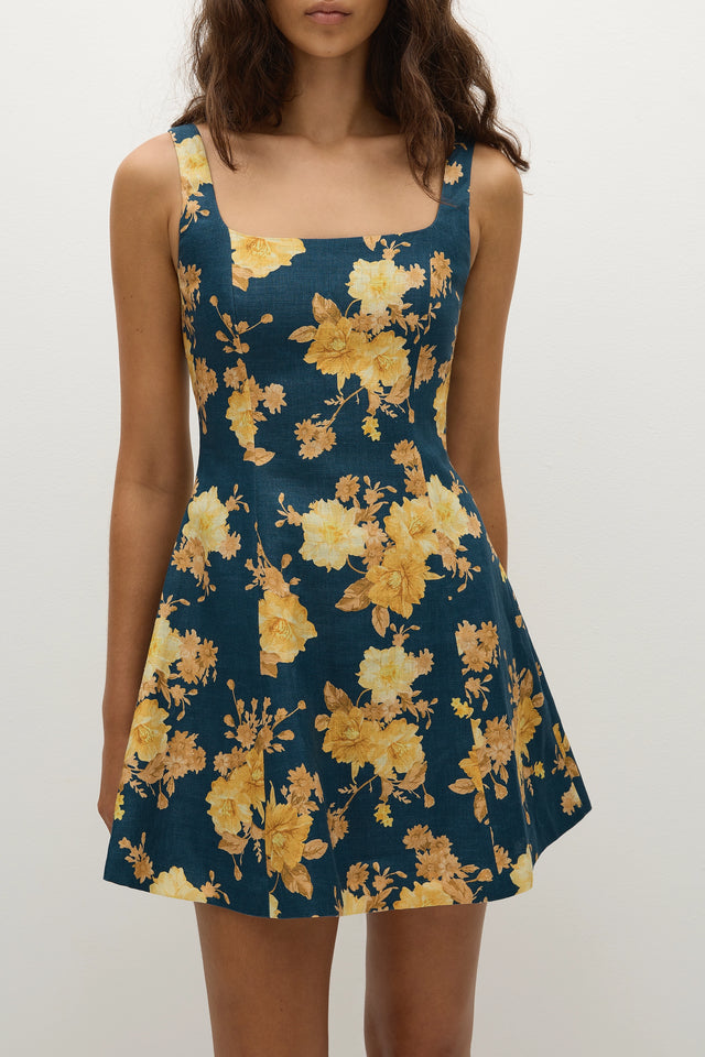 Felice Mini Dress Nora Floral Navy