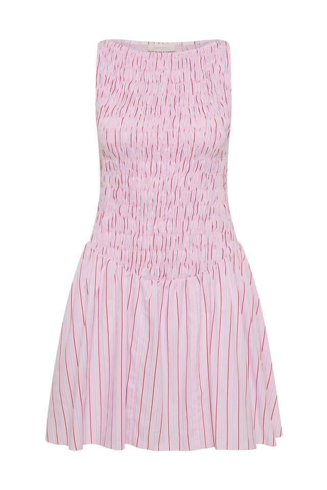 Martina Mini Dress Fiori Stripe Palazzo - Faithfull the Brand INT Martina Mini Dress Fiori Stripe Palazzo - Faithfull the Brand INT