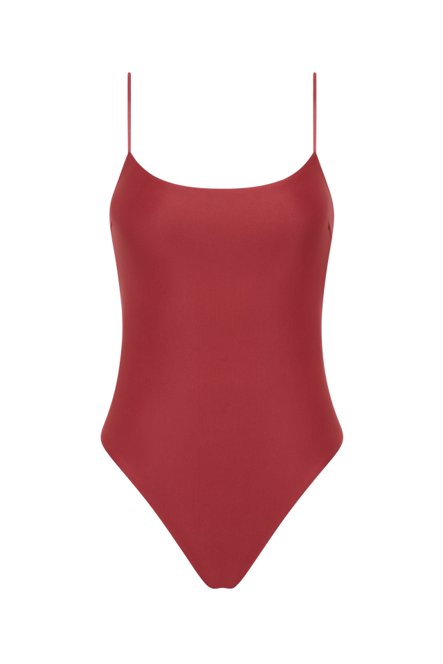 Cabo String One Piece Wine