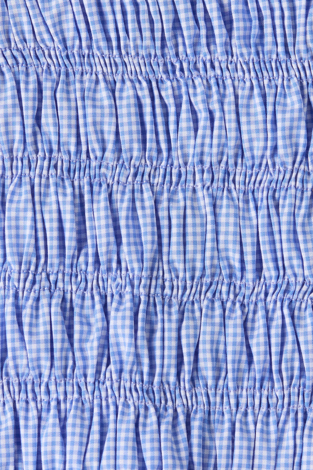 Eudora Top Micro Gingham Soft Blue - Final Sale