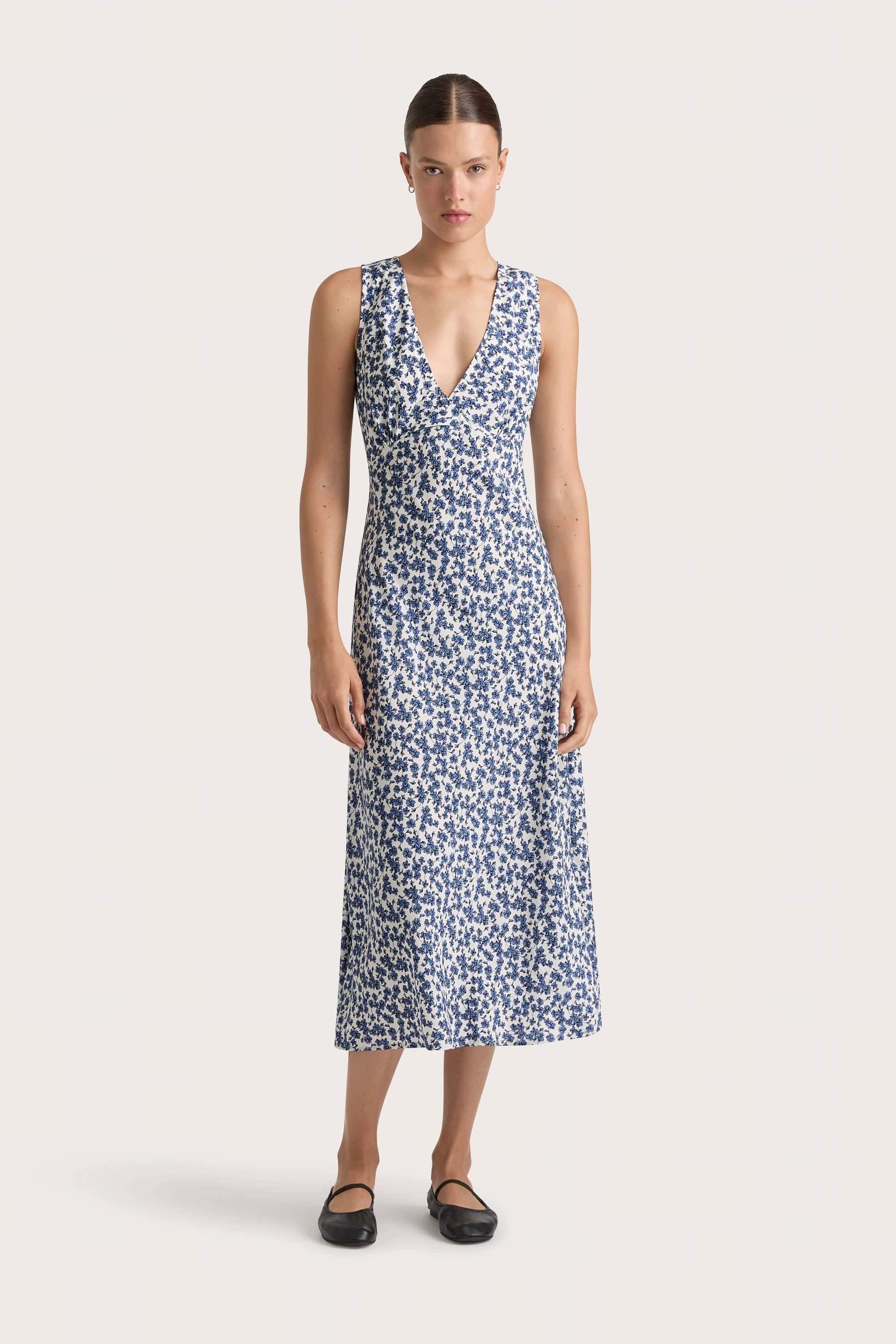 Jardin Midi Dress Leilani Mid Blue