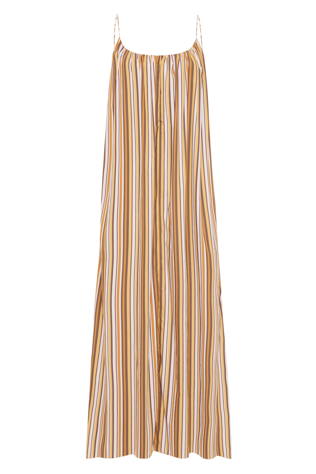 En Vau Maxi Dress Terracotta Stripe