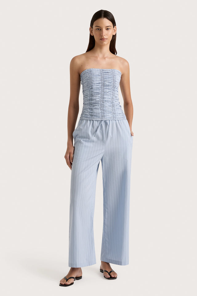 Freja Pant Blue Pinstripe