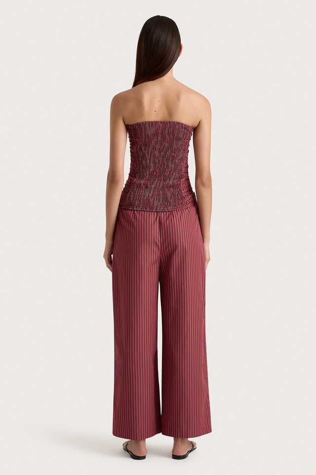 Freja Pant Wine Stripe