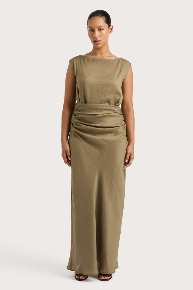 Adelia Maxi Dress Khaki