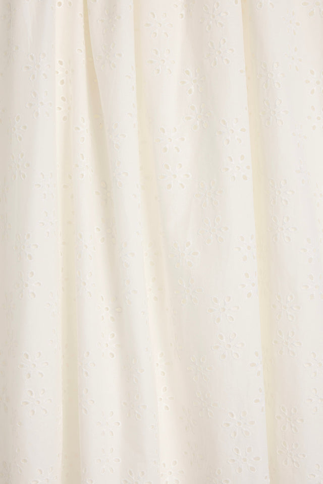 Noela Midi Dress Sandara Broderie White