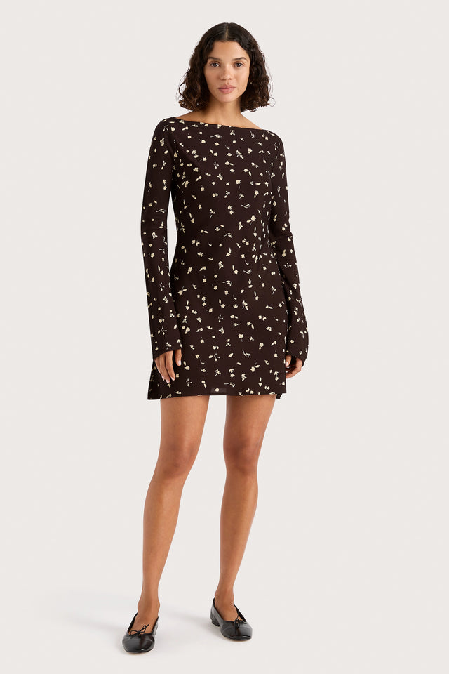 Lilou Mini Dress Clover Brown