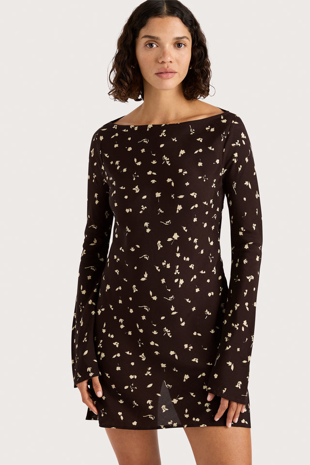 Lilou Mini Dress Clover Brown