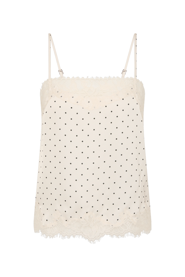 Marisol Top Polka Dot Antique White