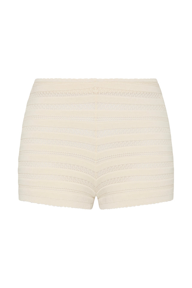 Duma Mini Shorts Ida Pointelle Vintage White