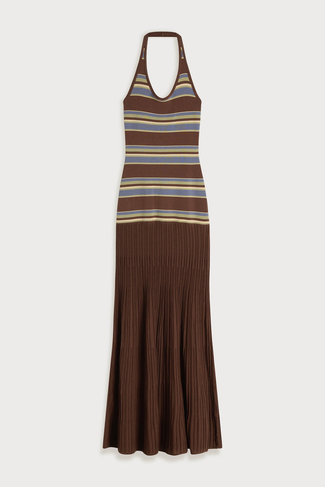 Camile Maxi Dress La Palma Stripe Carob