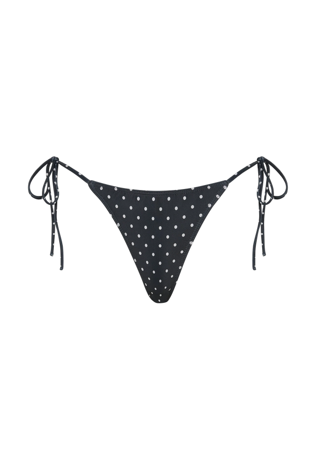 Leo Bikini Bottom Lola Polka Dot Black Cream