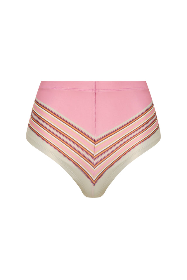 Olina Bikini Bottom Barragan Stripe Dusty Mauve