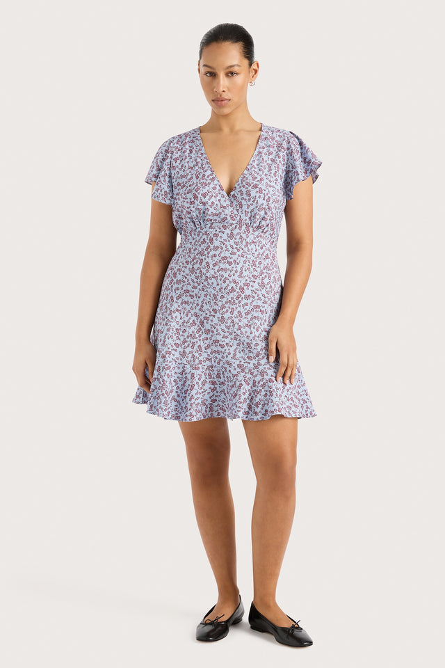 Faithfull the brand blue floral dress best sale