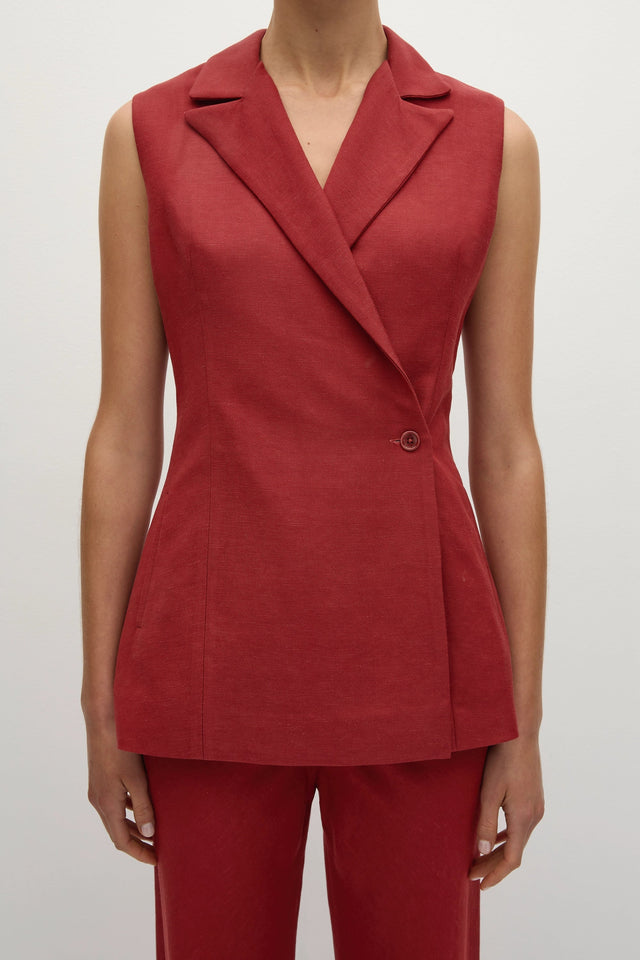 Florine Blazer Deep Red - Final Sale