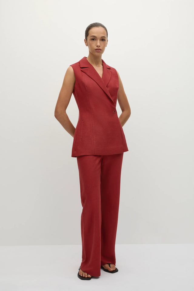 Florine Pant Deep Red - Final Sale