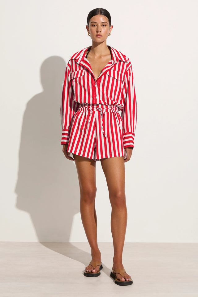 Isole Playsuit Bayou Stripe Red