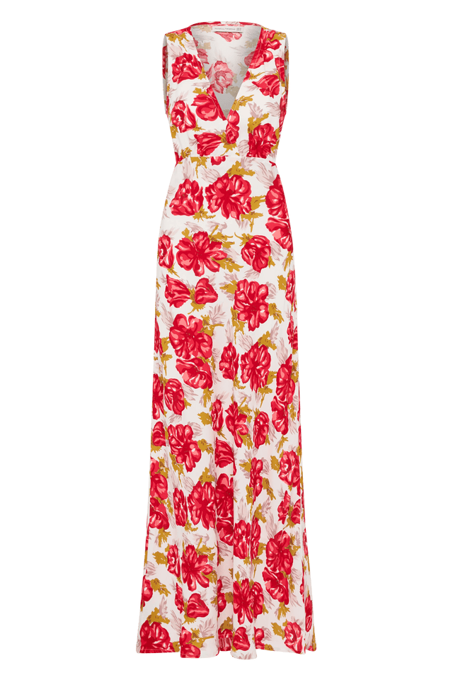 Acacia Maxi Dress Isadora Floral Red