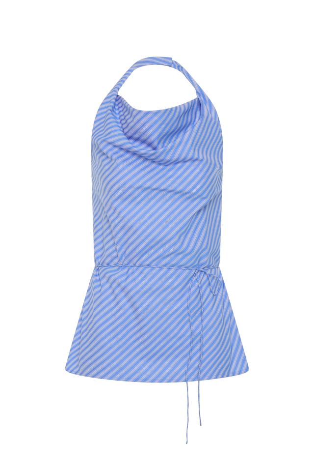 Izaro Top Joao Stripe Azulejo Blue
