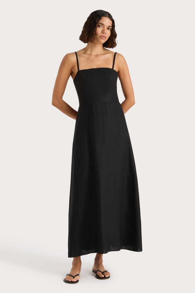 Valerie Midi Dress Black - Faithfull the Brand INT Valerie Midi Dress Black - Faithfull the Brand INT