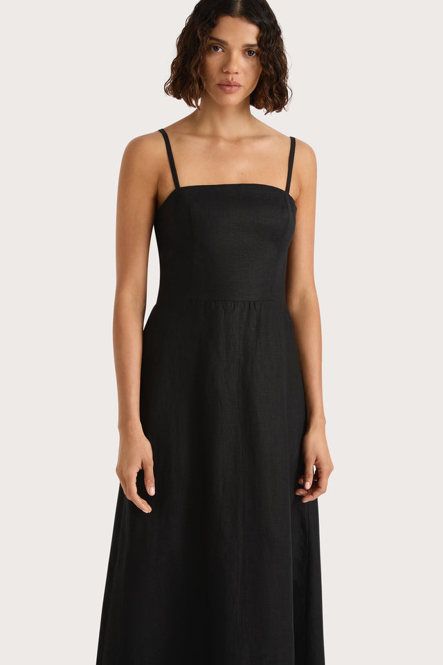 Valerie Midi Dress Black