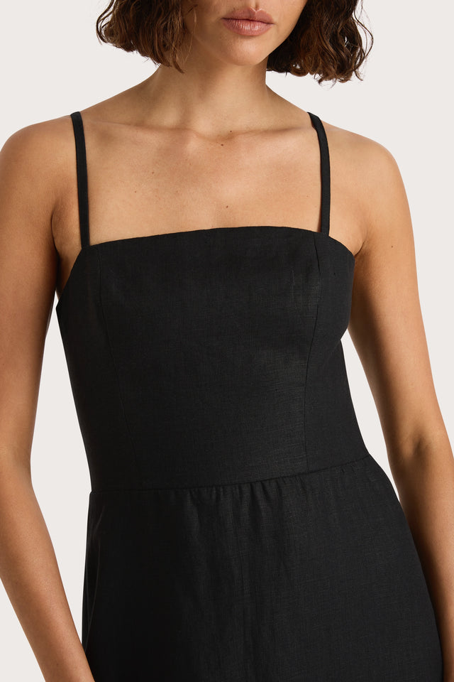 Valerie Midi Dress Black - Faithfull the Brand INT Valerie Midi Dress Black - Faithfull the Brand INT