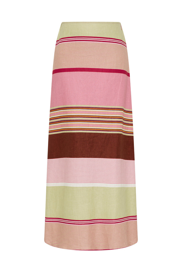 Martina Maxi Skirt Barragan Stripe Dusty Mauve
