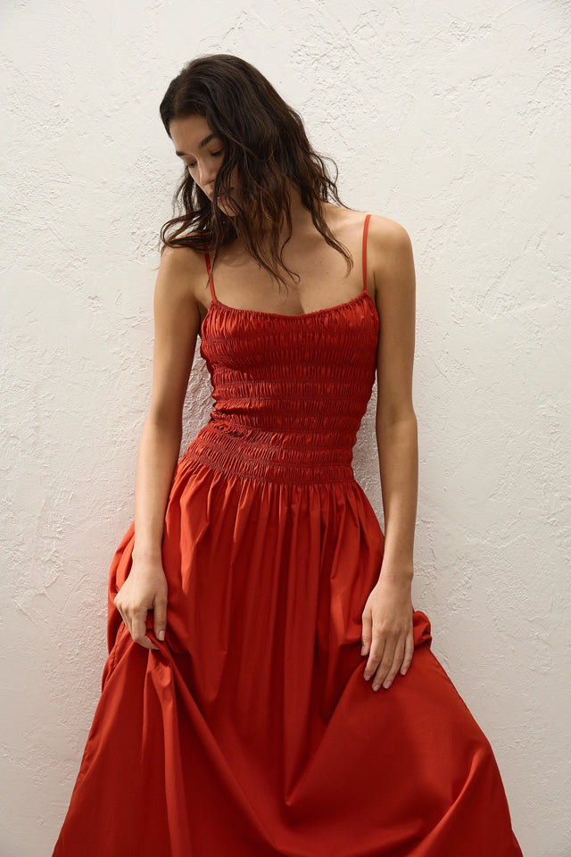 Araceli Maxi Dress Dusty Tomato