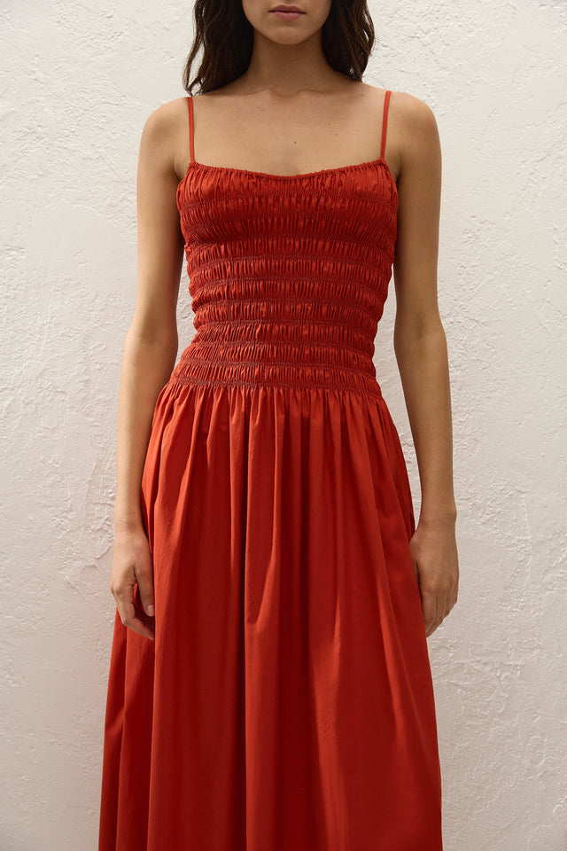 Araceli Maxi Dress Dusty Tomato