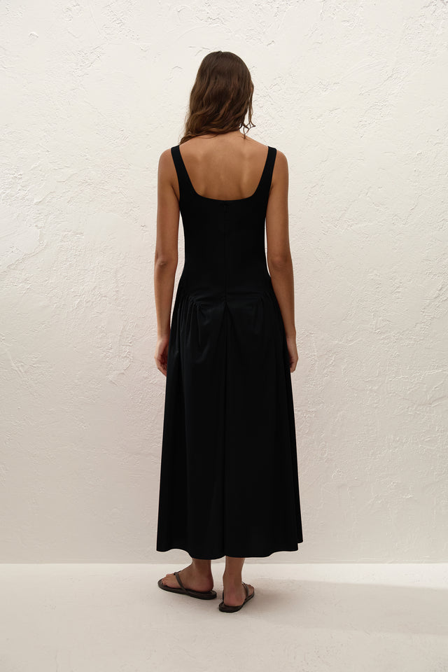 Olas Midi Dress Black