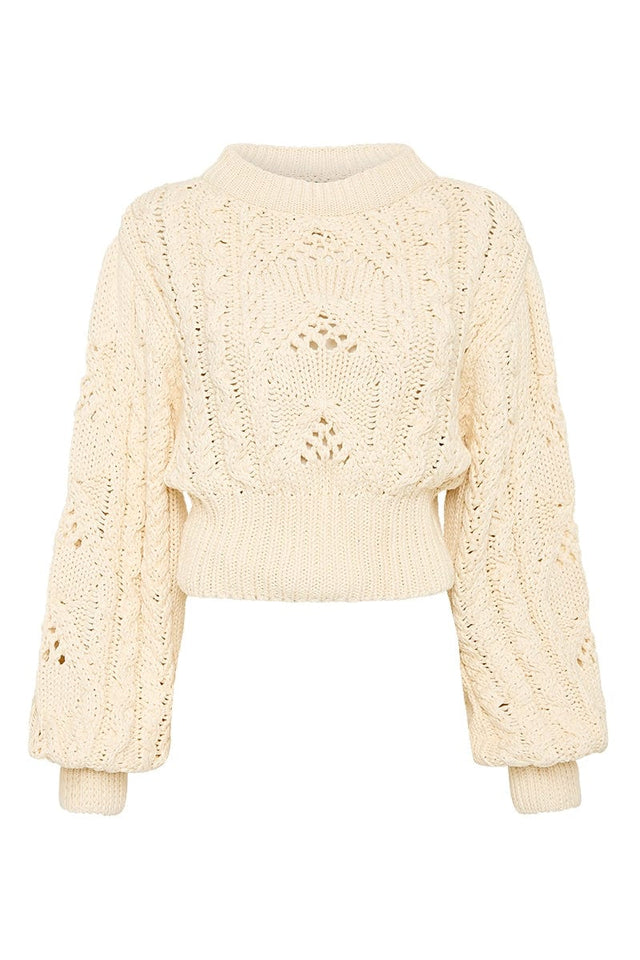 Faithfull Women s Alanna Knit Jumper Off White Final Sale L