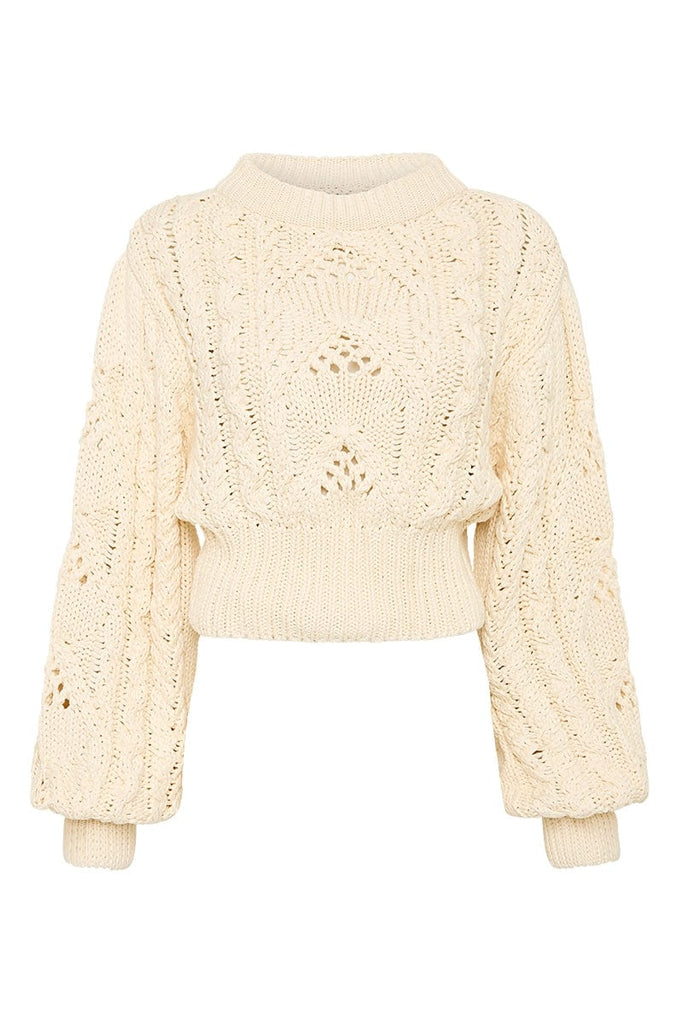 Cream 2025 cropped jumper