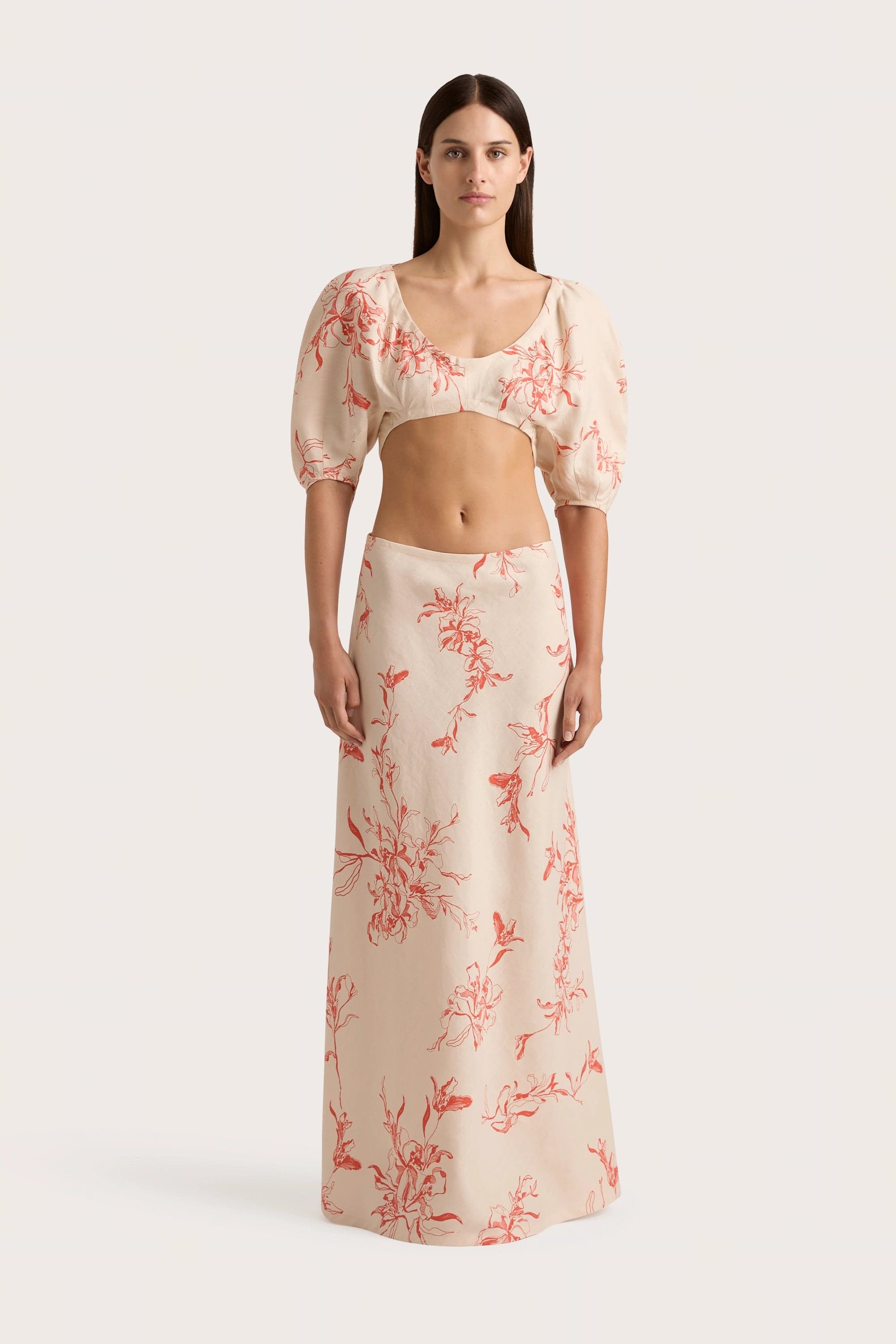 Antibes Maxi Skirt Leilani Vermilion - Final Sale